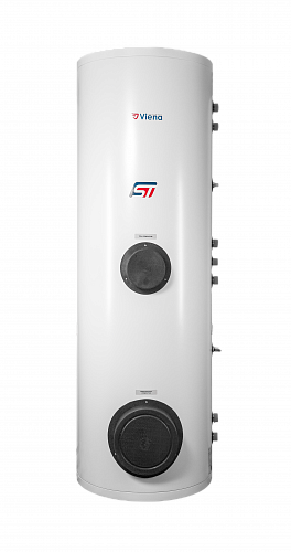 Бойлер Viena ST 300D (напольный, нерж. сталь 316, 2 змеевика 30+39Квт, фланец для прочистки)
