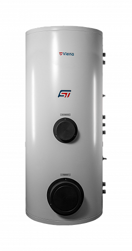 Бойлер Viena ST 500D (напольный, нерж. сталь 316, 2 змеевика 39+50Квт, фланец для прочистки)